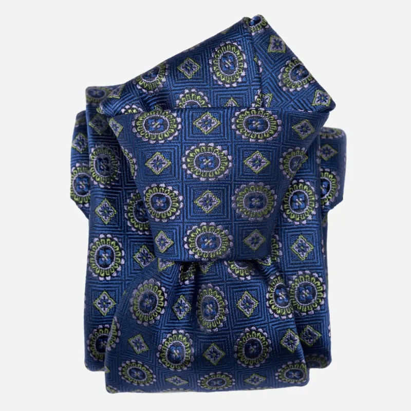 Ercole - Silk Jacquard Tie - Ultramarine Blue sold by Elizabetta