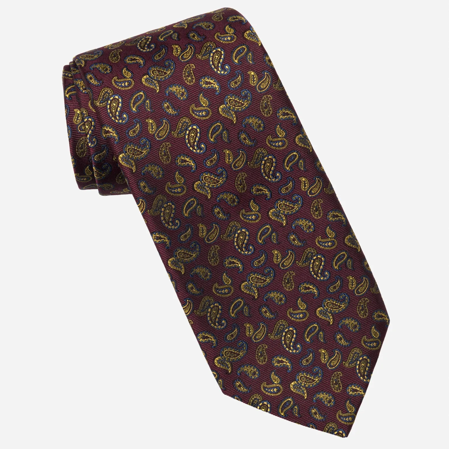 Sambuco - Silk Jacquard Tie - Burgundy sold by Elizabetta product image thumbnail 2