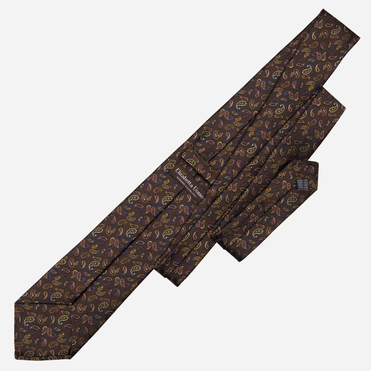 Sambuco - Silk Jacquard Tie - Caffè sold by Elizabetta product image thumbnail 3