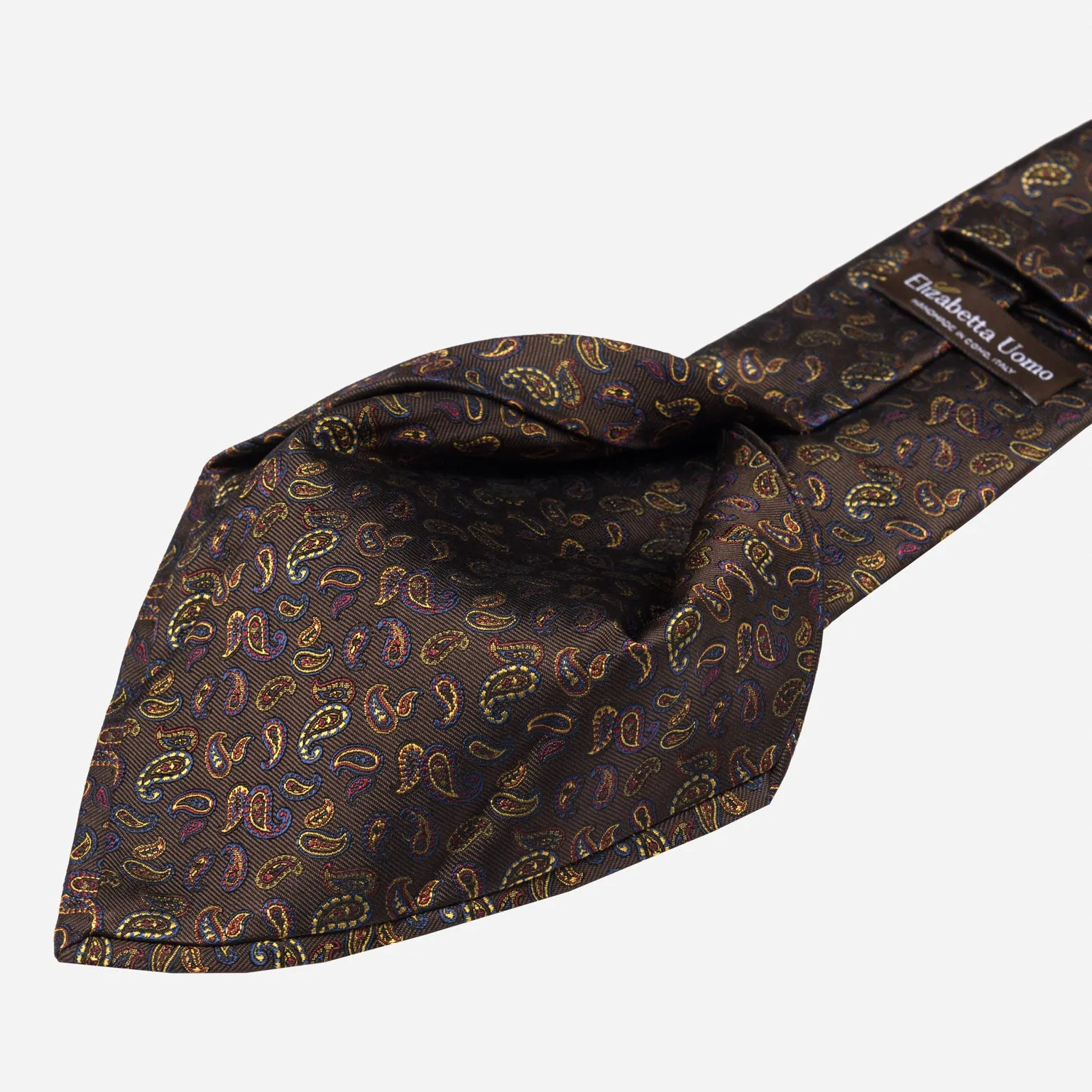 Sambuco - Silk Jacquard Tie - Caffè sold by Elizabetta product image thumbnail 4