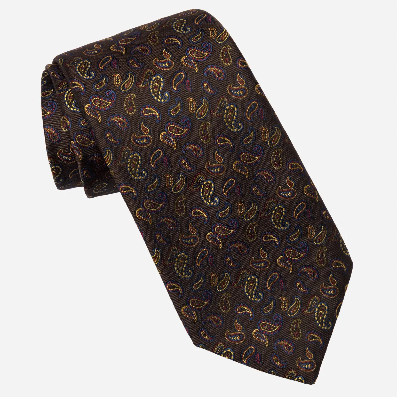 Sambuco - Silk Jacquard Tie - Caffè sold by Elizabetta product image thumbnail 2
