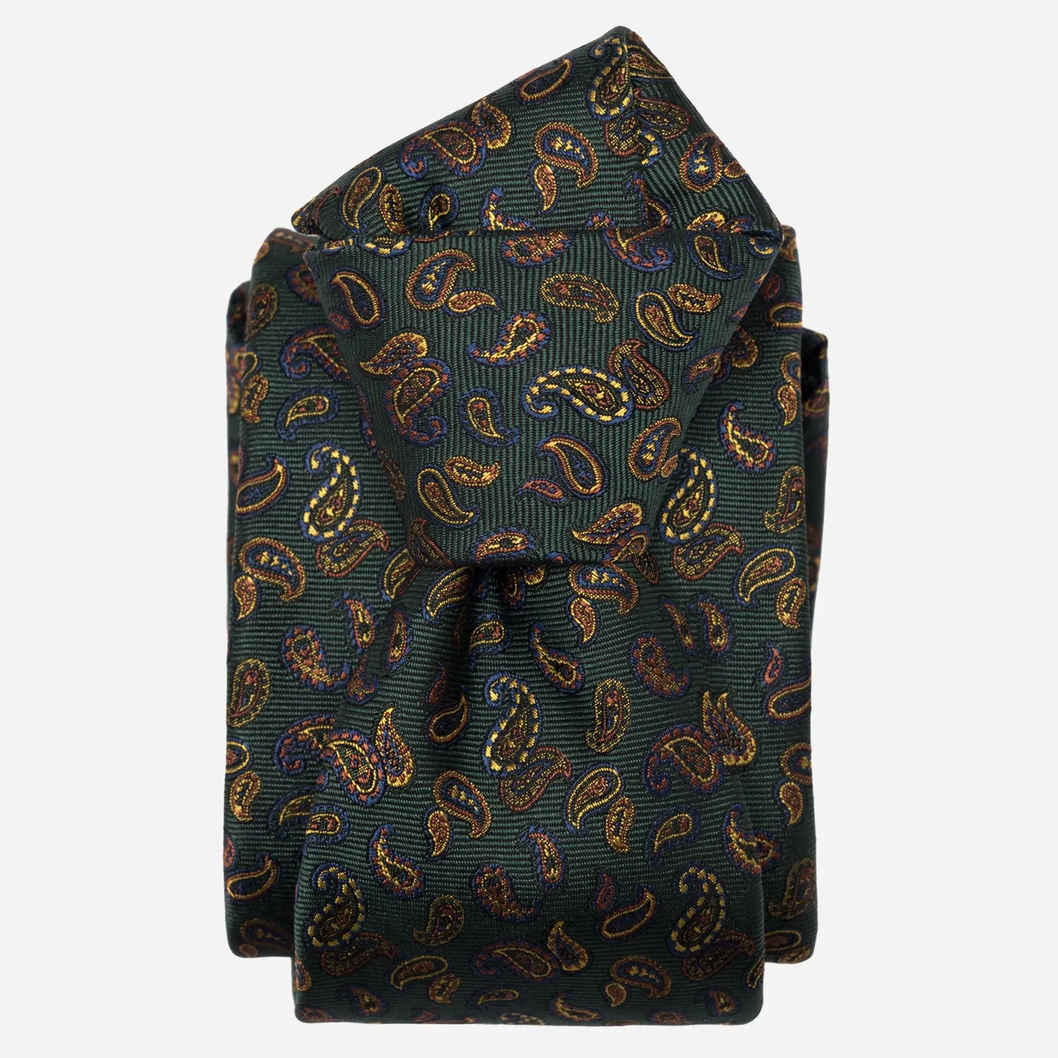 Sambuco - Silk Jacquard Tie - Forest Green sold by Elizabetta
