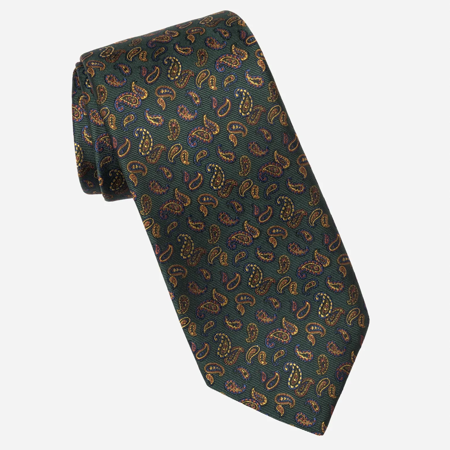 Sambuco - Silk Jacquard Tie - Forest Green sold by Elizabetta product image thumbnail 2