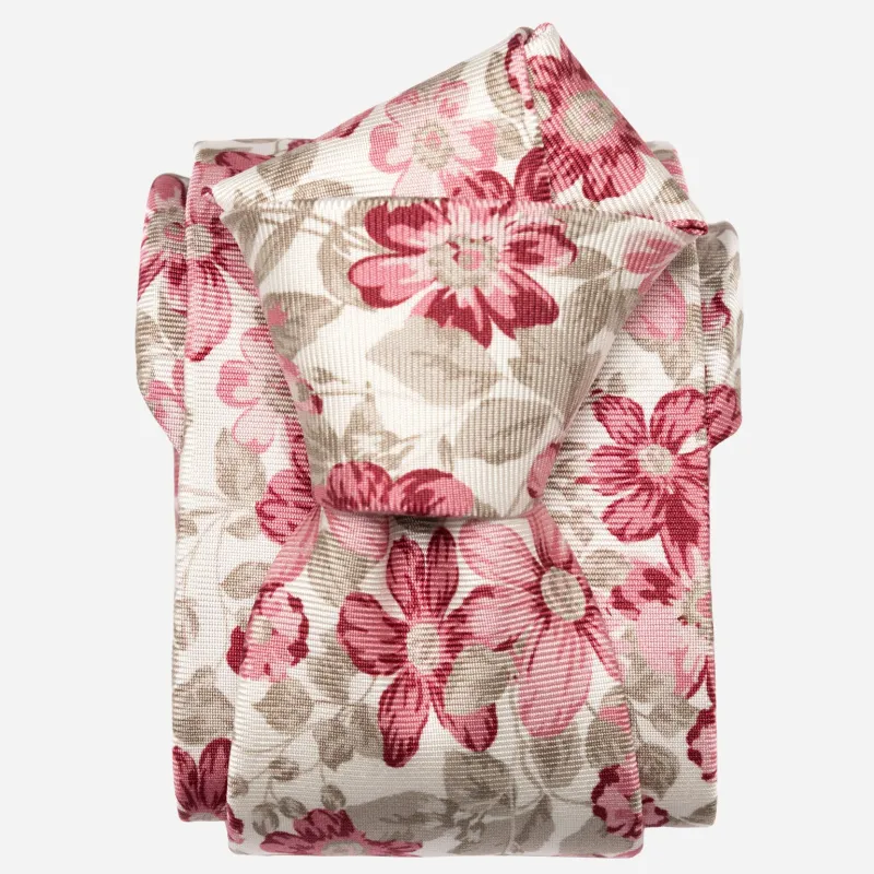 Altamura - Printed Silk Tie - Pink sold by Elizabetta