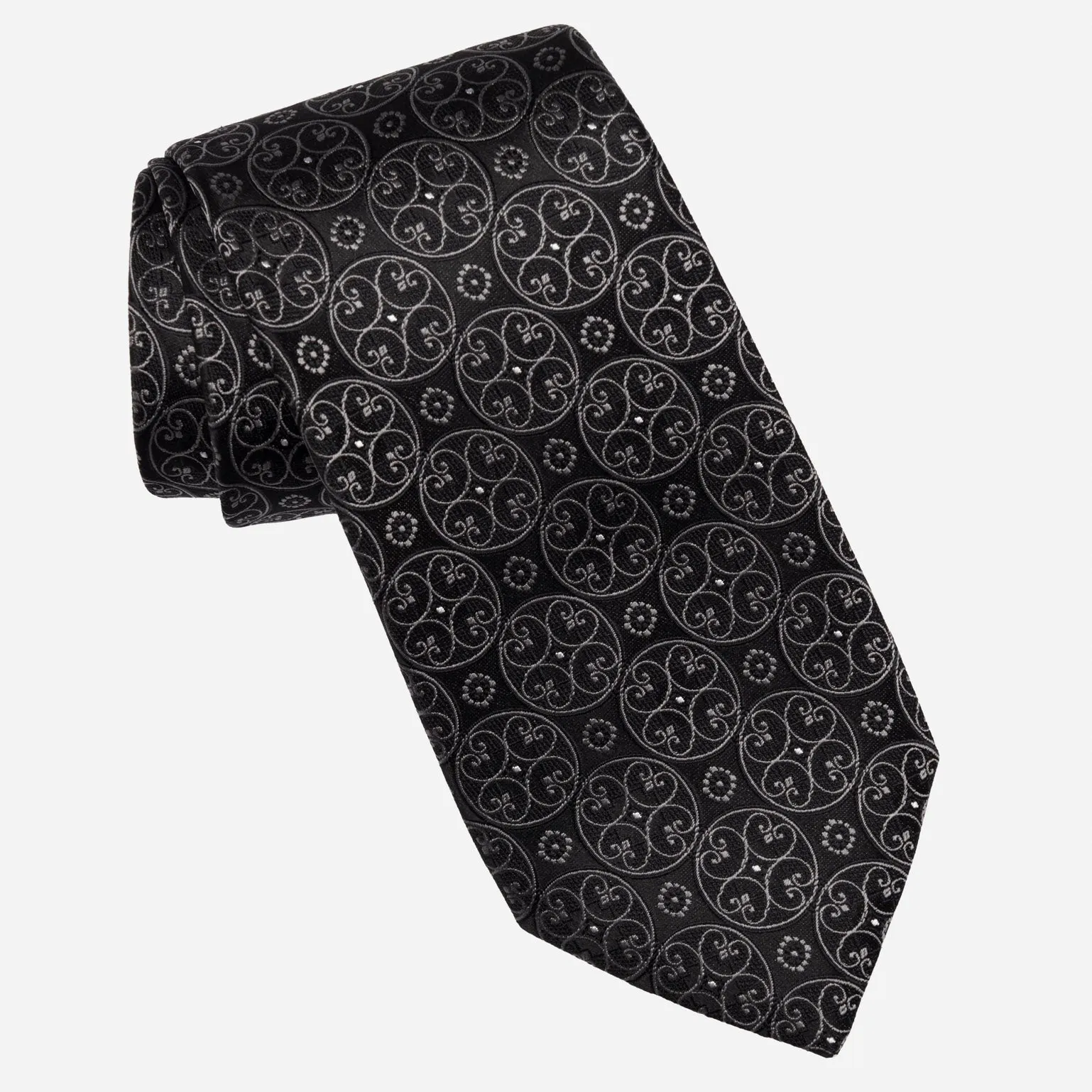 Palladio - Silk Jacquard Tie - Black sold by Elizabetta product image thumbnail 2