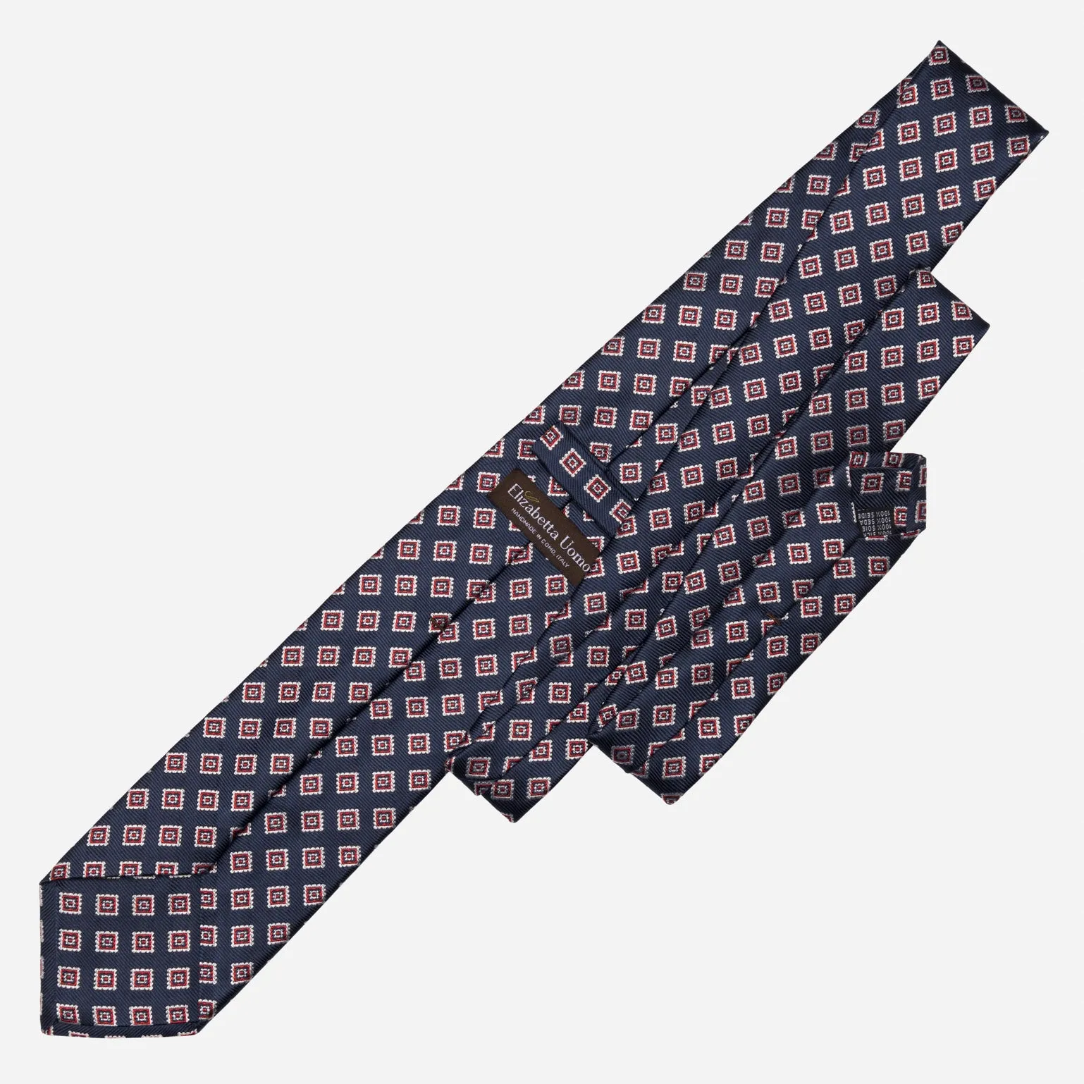 Lambrusco - Silk Jacquard Tie - Navy sold by Elizabetta product image thumbnail 3