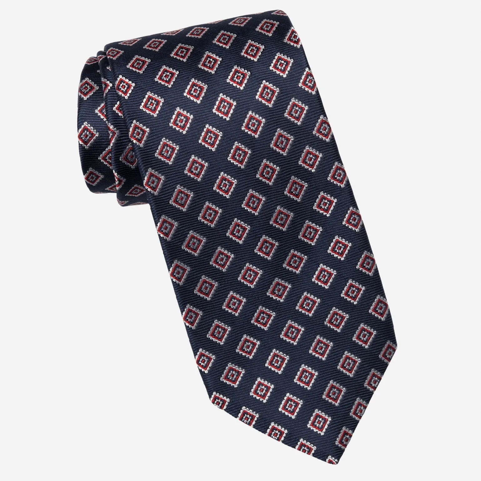 Lambrusco - Silk Jacquard Tie - Navy sold by Elizabetta product image thumbnail 2