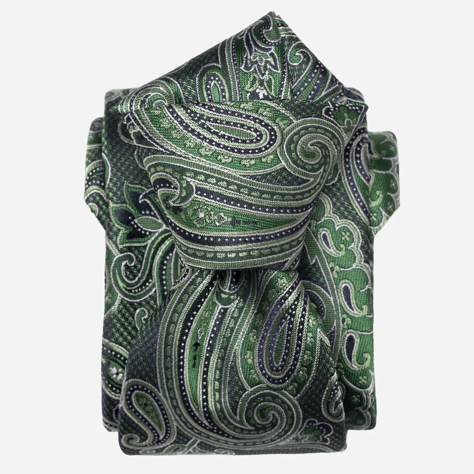 Pavia - Silk Jacquard Tie - Emerald Green sold by Elizabetta