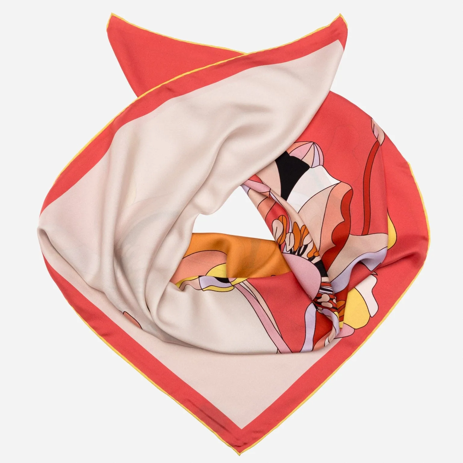 Julia - Silk Foulard - Peach and Tangerine sold by Elizabetta product image thumbnail 2