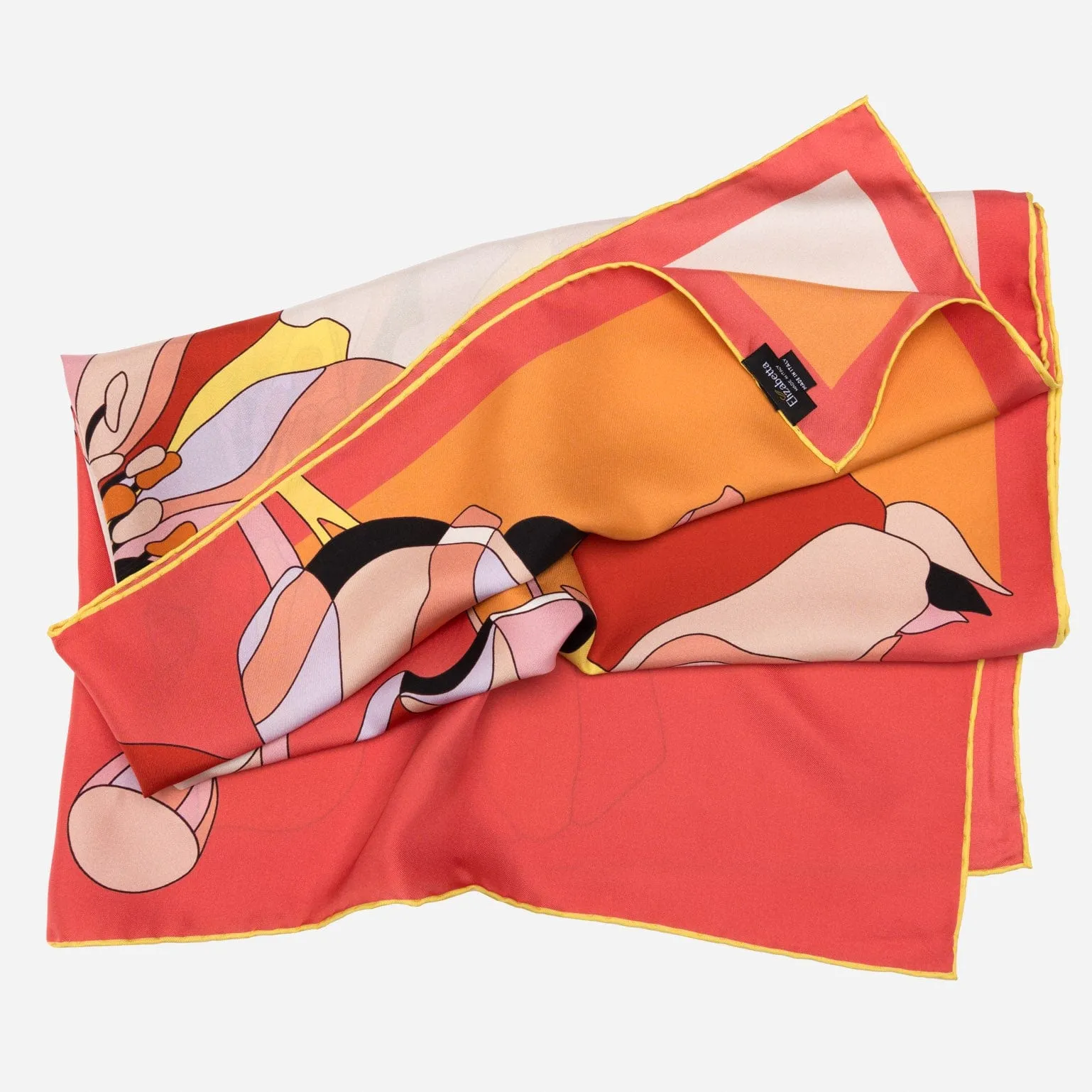 Julia - Silk Foulard - Peach and Tangerine sold by Elizabetta product image thumbnail 4