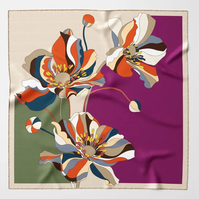 Julia - Silk Foulard - Plum sold by Elizabetta