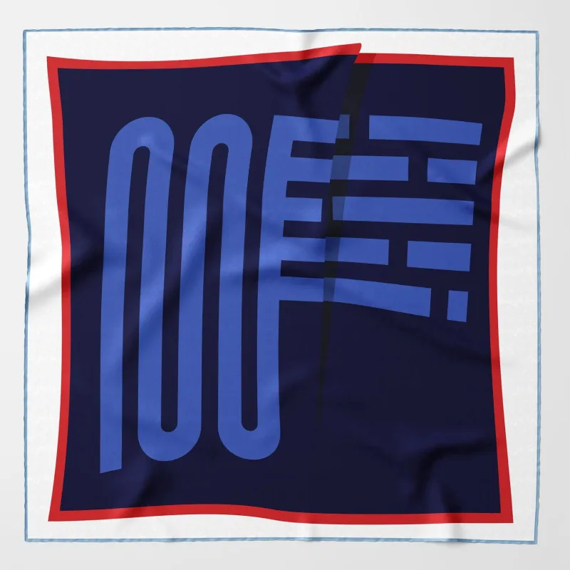 Paula - Silk Foulard - Blue sold by Elizabetta