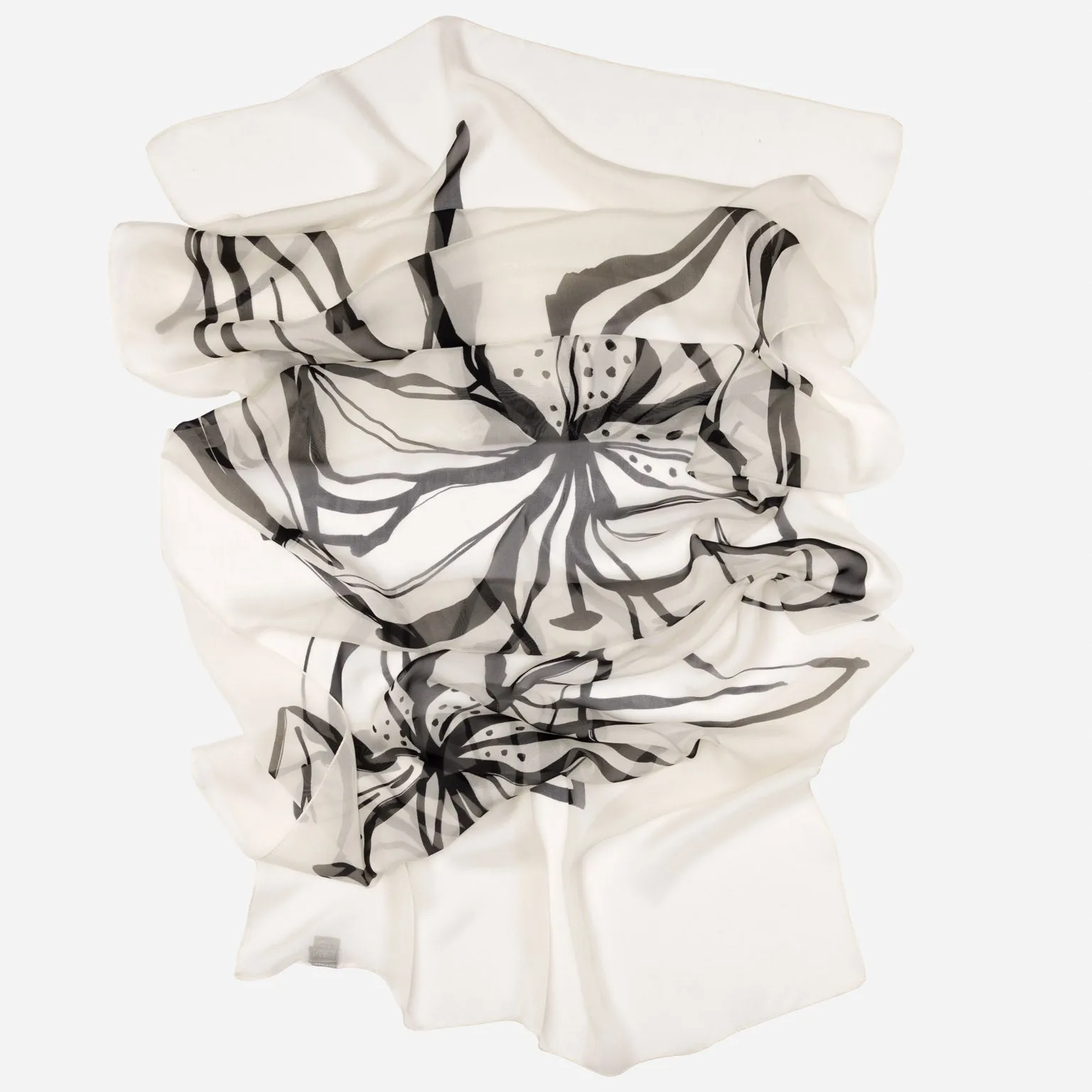 Nina - Silk Scarf Shawl - White sold by Elizabetta product image thumbnail 3