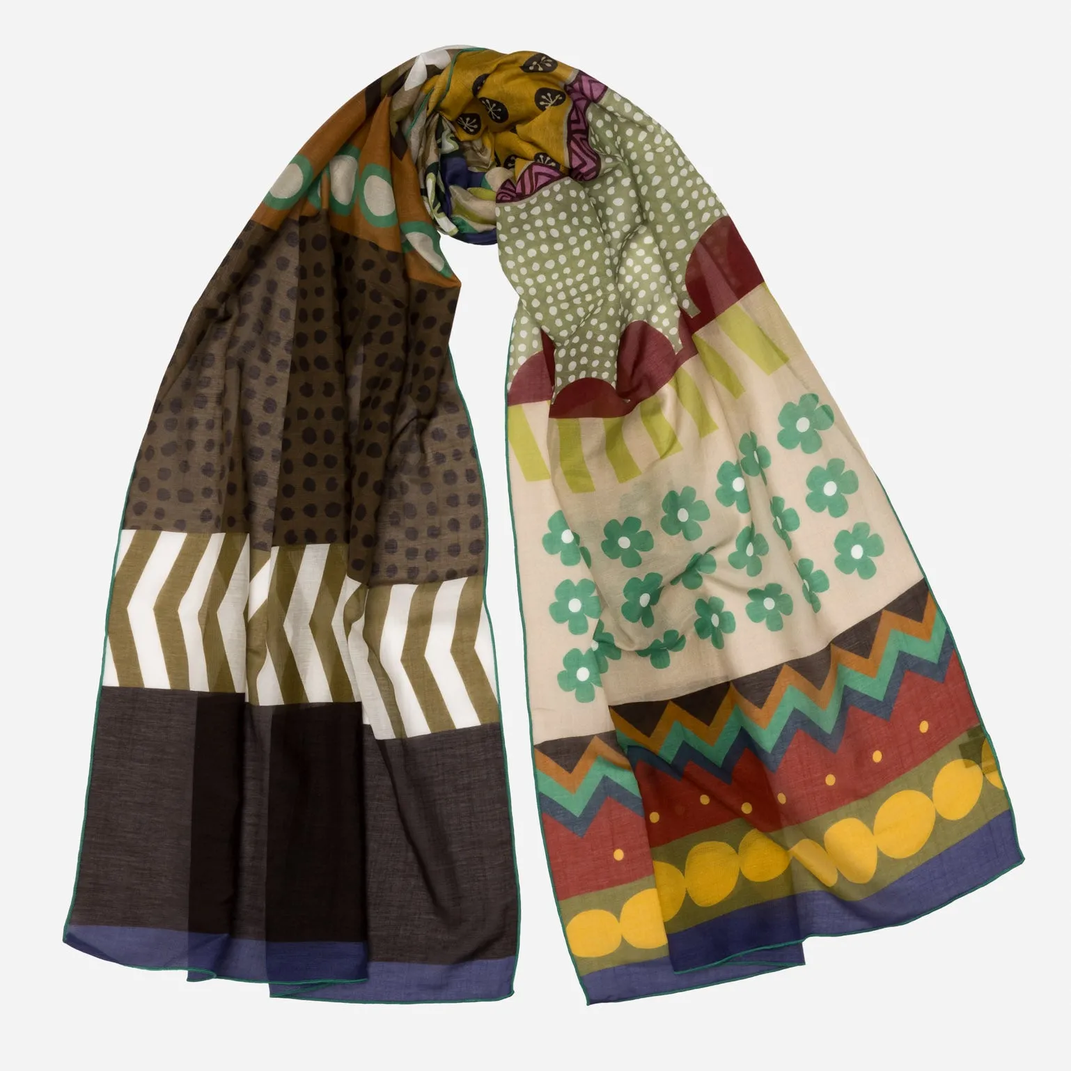 Maratea - Cotton & Silk Scarf- Warm Tones sold by Elizabetta