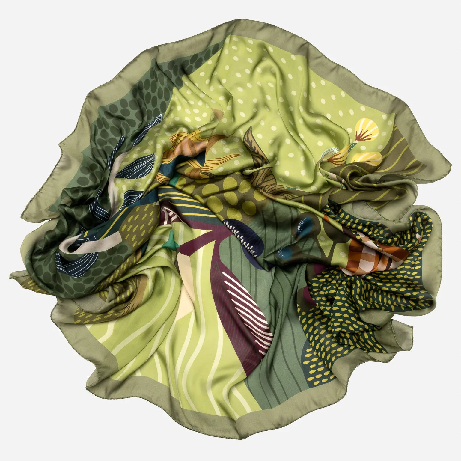 Sandra - Silk Scarf Shawl - Green sold by Elizabetta product image thumbnail 2