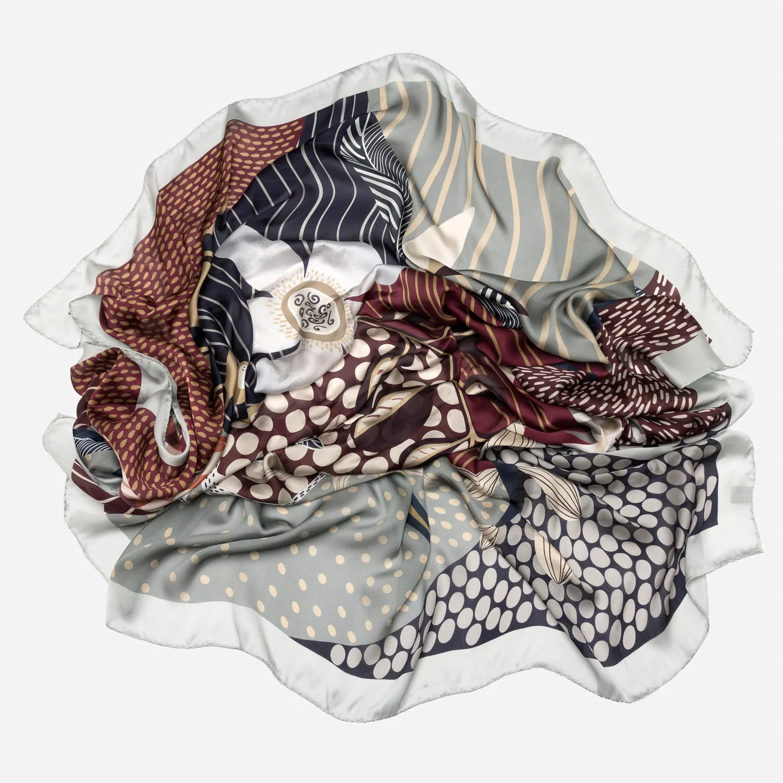 Sandra - Silk Scarf Shawl - Grey sold by Elizabetta product image thumbnail 2