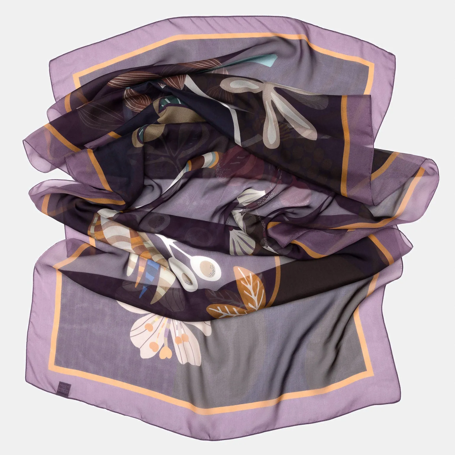 Matilda - Silk Scarf Shawl - Plum sold by Elizabetta product image thumbnail 2
