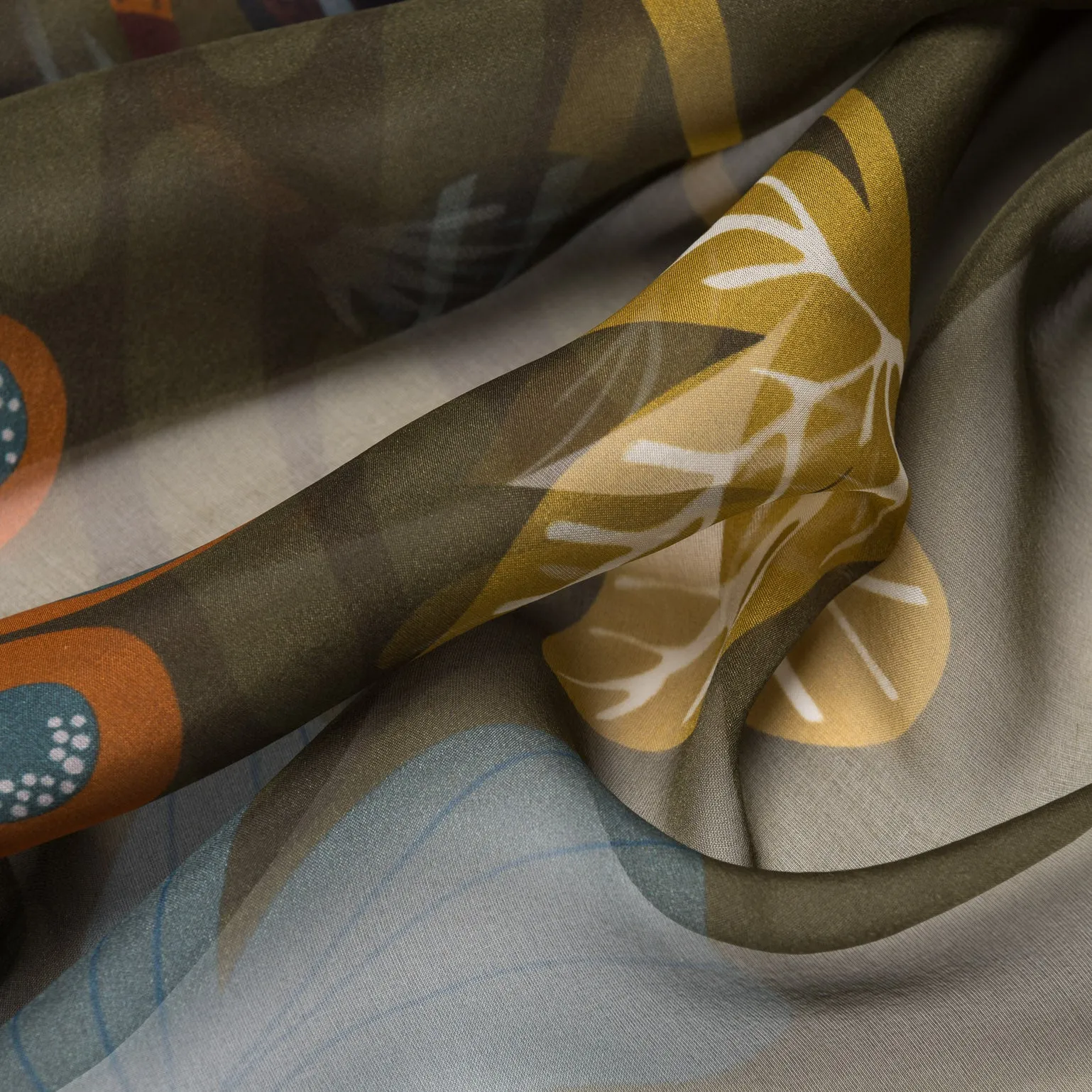 Matilda - Silk Scarf Shawl - Olive sold by Elizabetta product image thumbnail 3