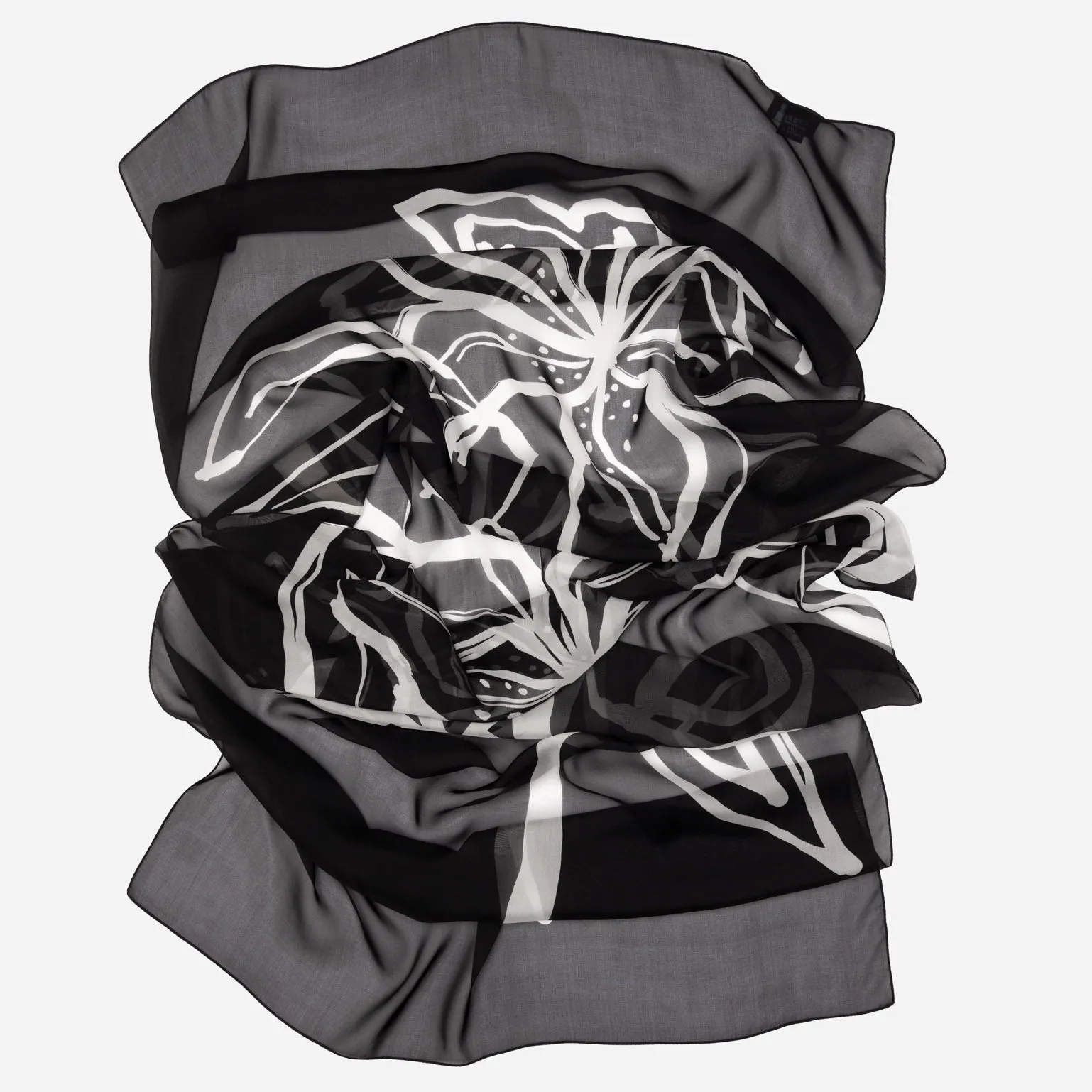 Nina - Silk Scarf Shawl - Black sold by Elizabetta product image thumbnail 3