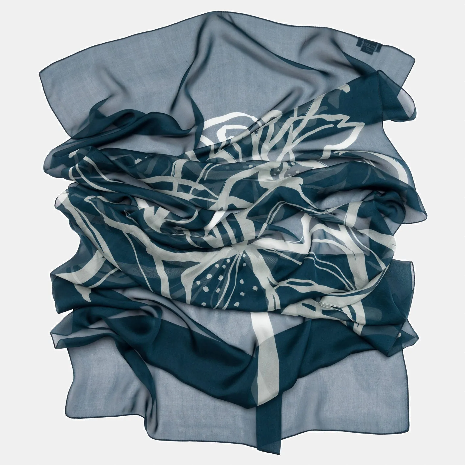 Nina - Silk Scarf Shawl - Deep Teal sold by Elizabetta product image thumbnail 3