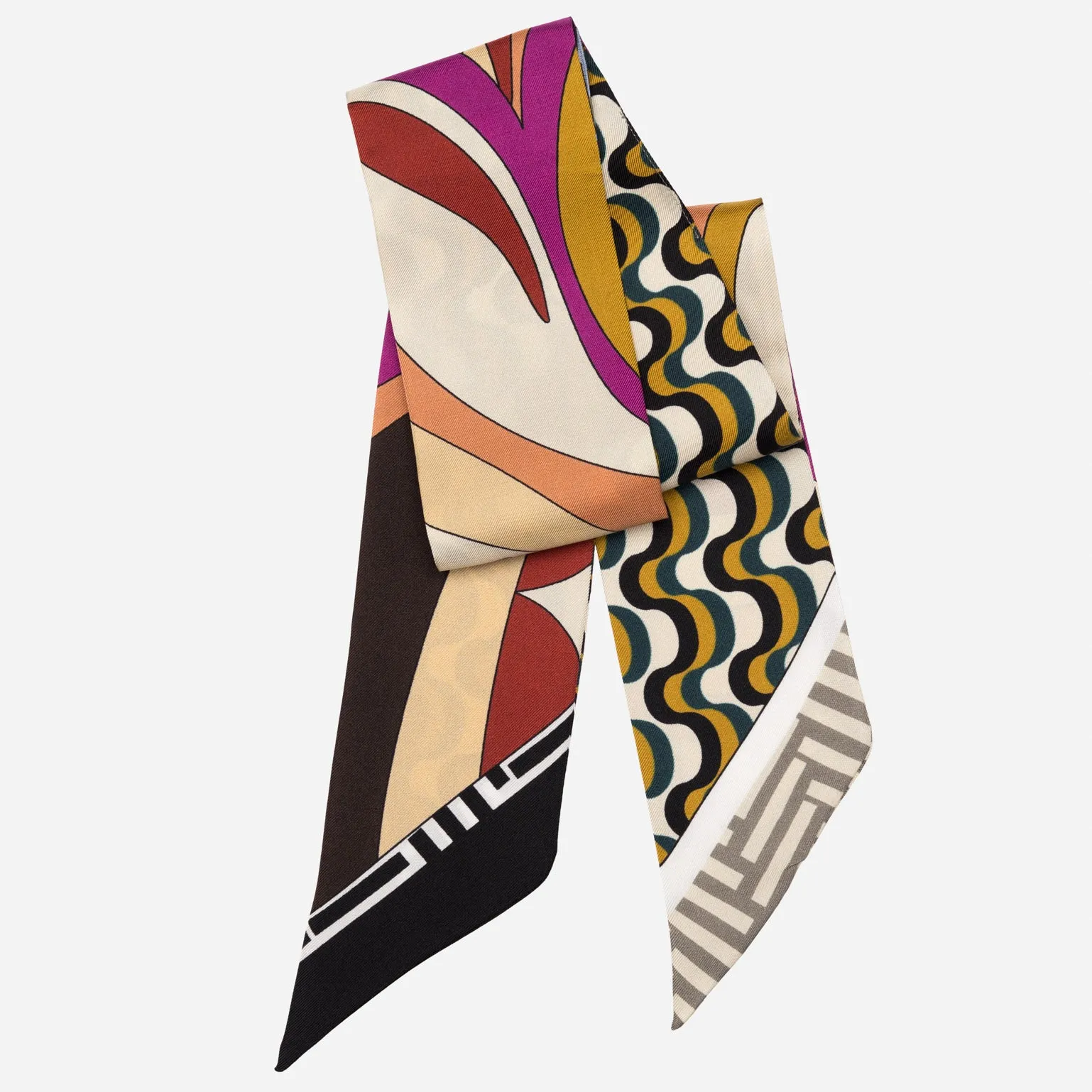 Jessica - Silk Twilly - Gold & Pink sold by Elizabetta product image thumbnail 2