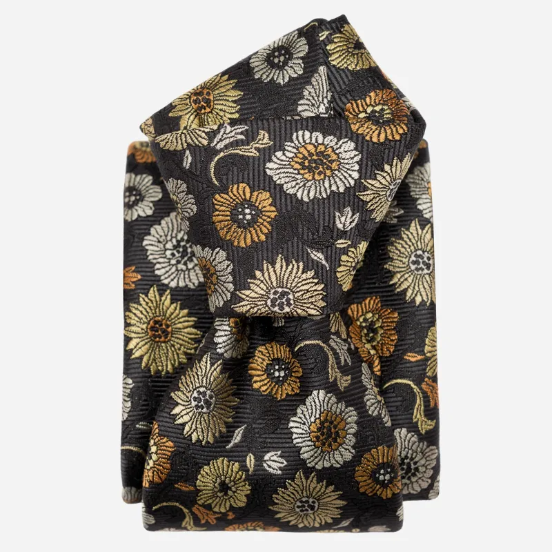 Pergola - Silk Jacquard Tie - Yellow sold by Elizabetta
