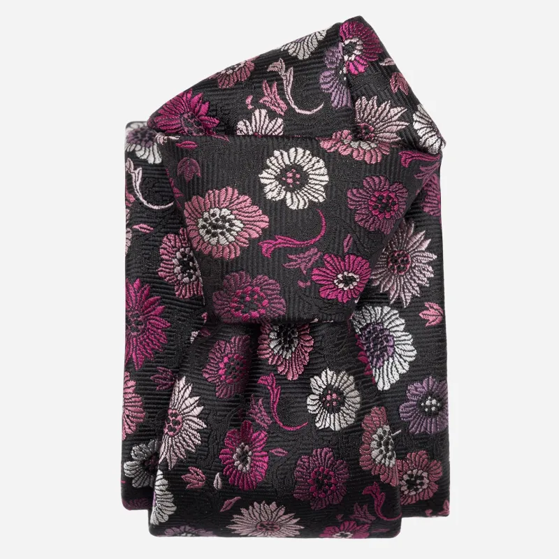 Pergola - Silk Jacquard Tie - Magenta sold by Elizabetta