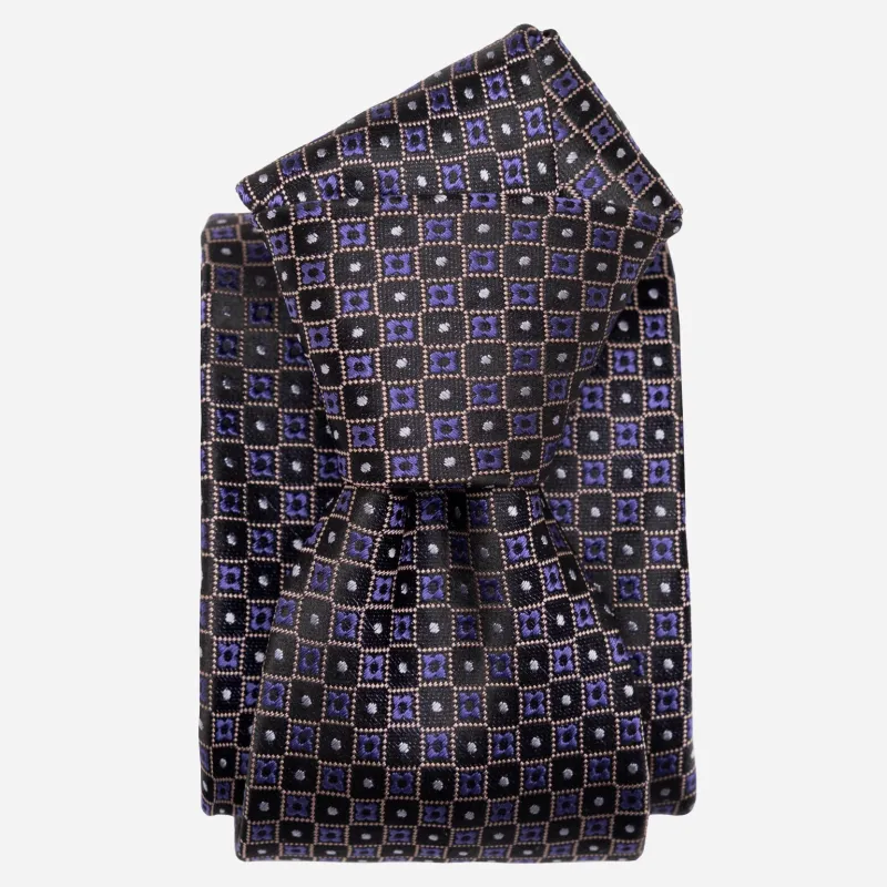 Ravenna - Silk Jacquard Tie - Purple sold by Elizabetta