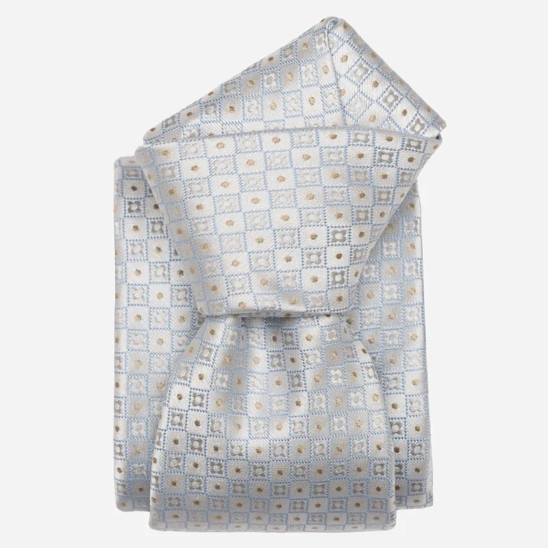 Ravenna - Silk Jacquard Tie - Pale Blue sold by Elizabetta