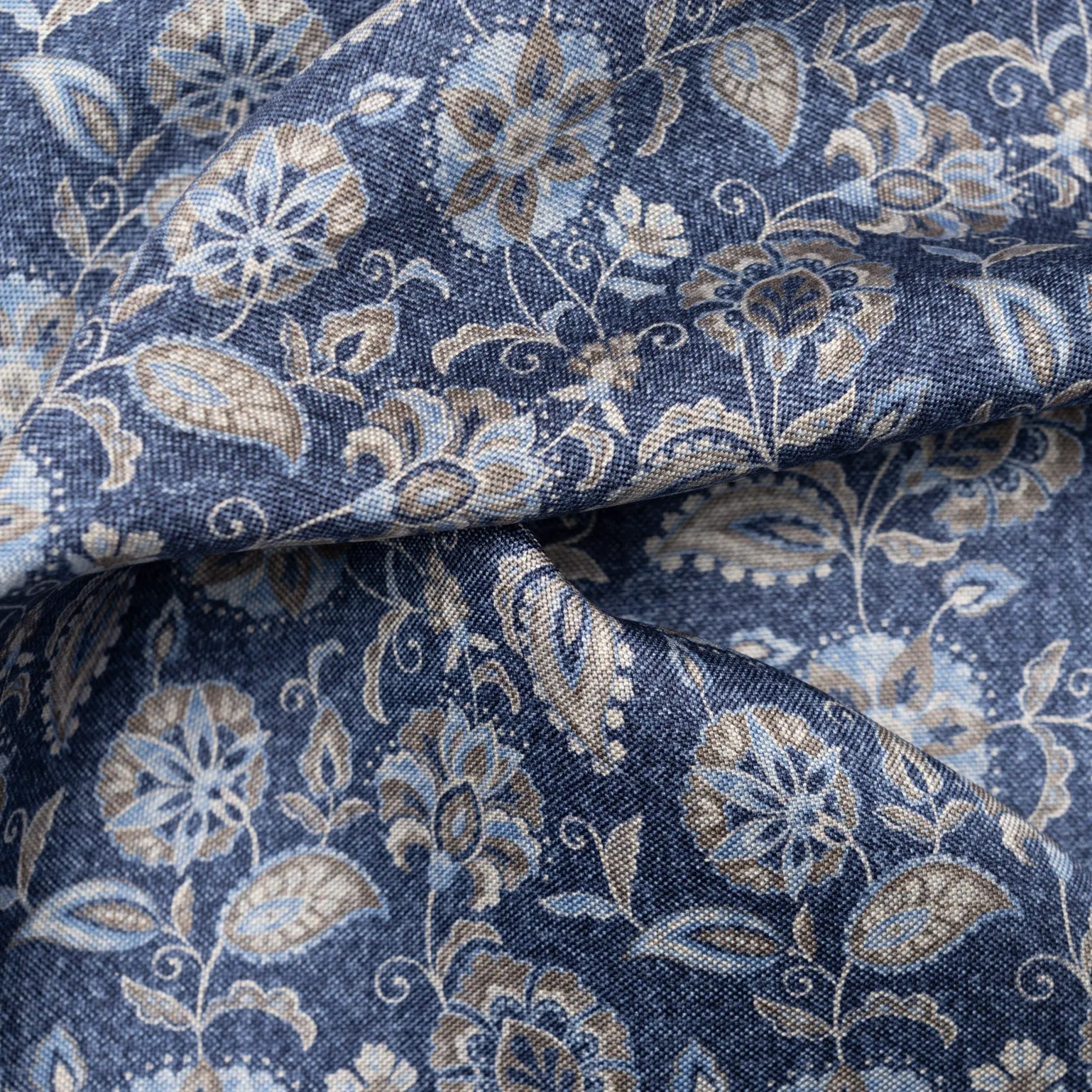 Enzo - Double Sided Silk Pocket Square - Blue sold by Elizabetta product image thumbnail 3