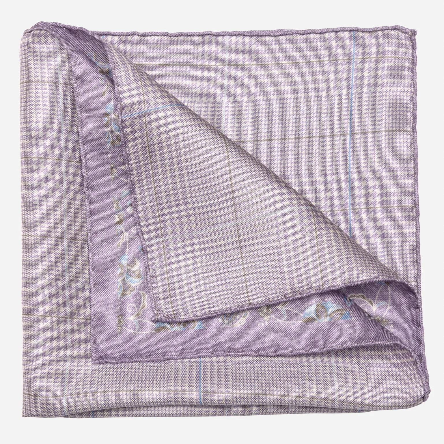 Enzo - Double Sided Silk Pocket Square - Lavender sold by Elizabetta product image thumbnail 2