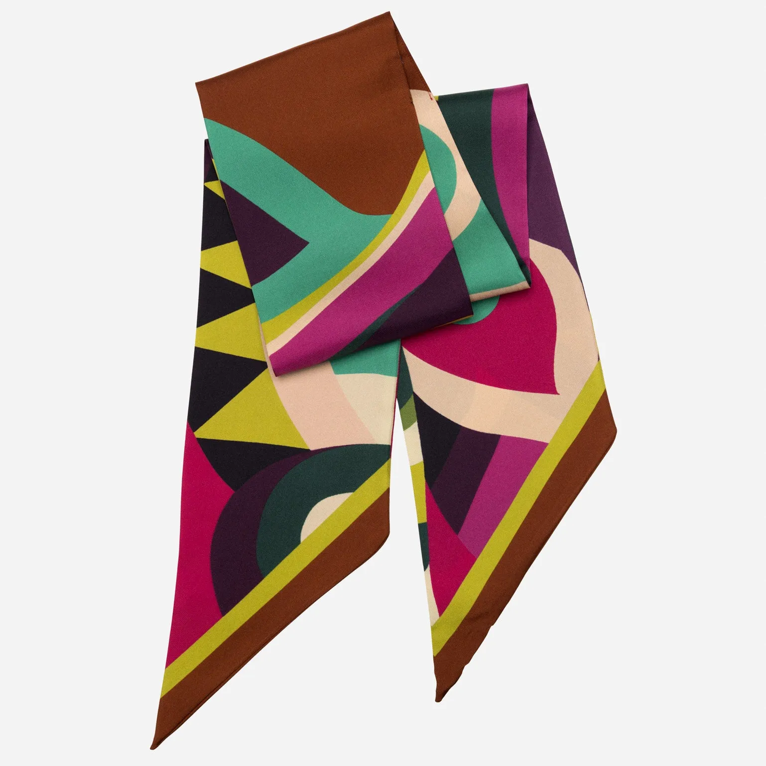 Nicola - Skinny Silk Scarf- Fuchsia sold by Elizabetta product image thumbnail 2