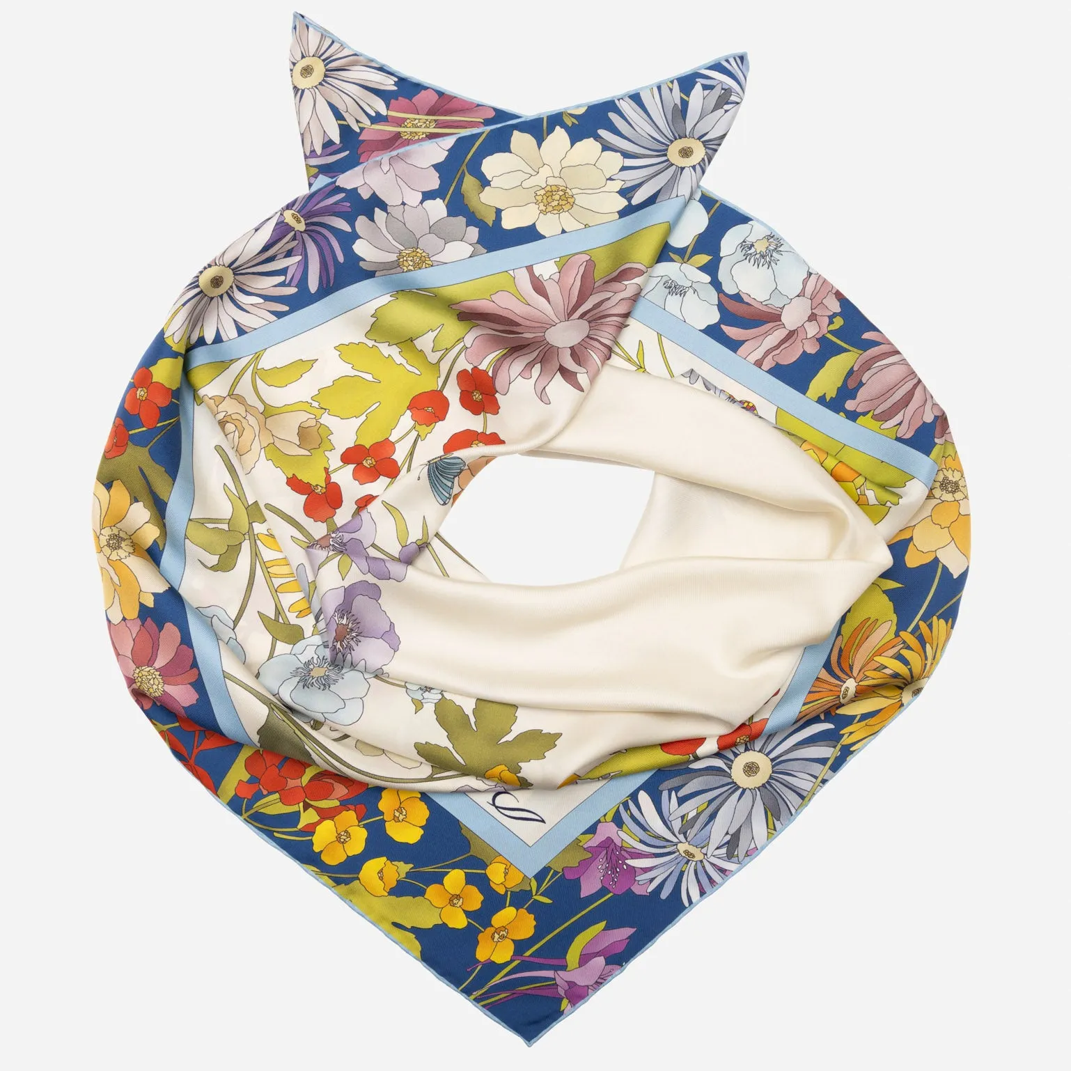 Carlotta - Silk Foulard - Blue sold by Elizabetta