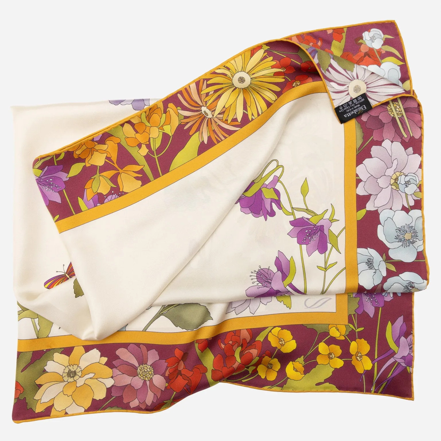 Carlotta - Silk Foulard - Burgundy sold by Elizabetta product image thumbnail 3