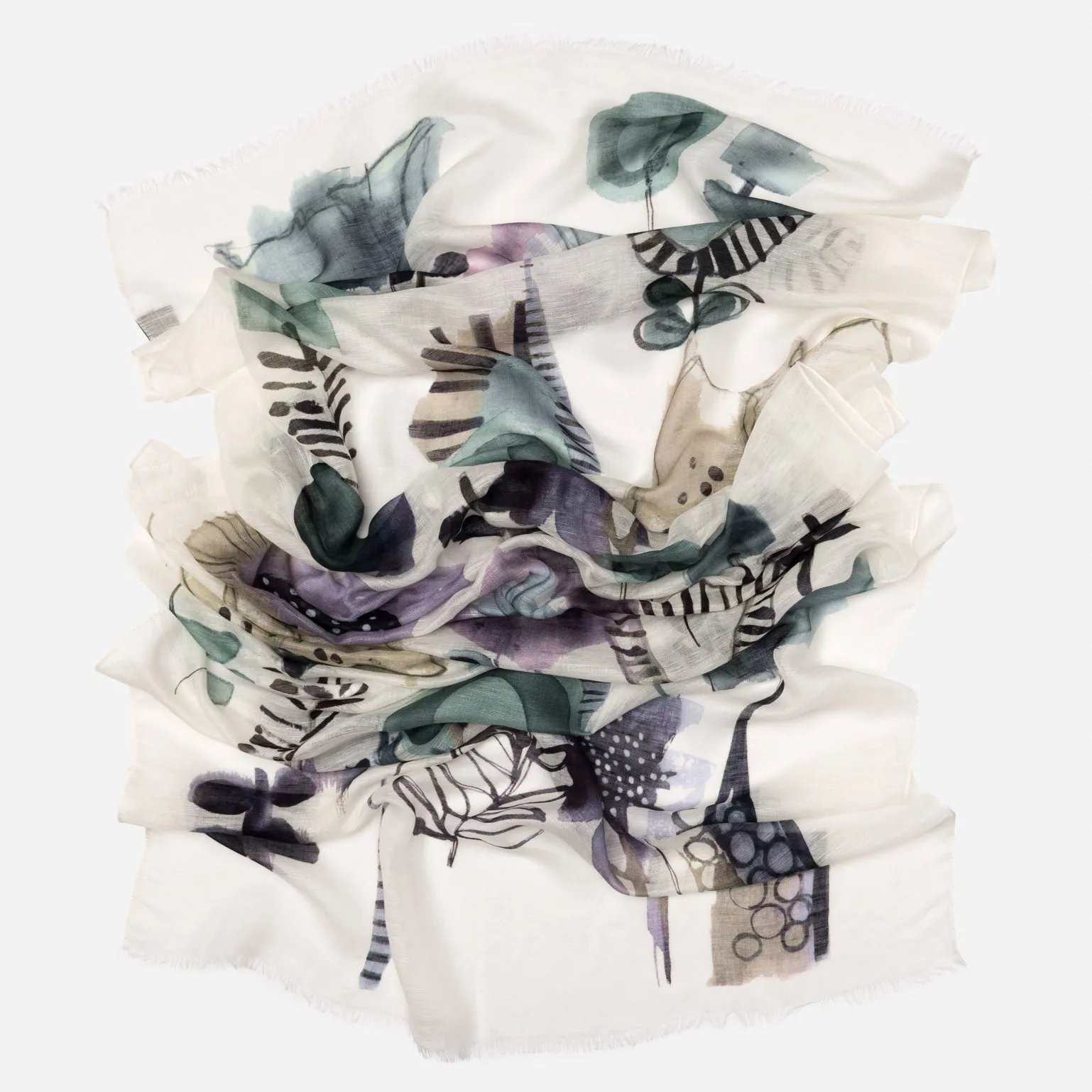 Lido - Linen Blend Scarf Shawl - Plum sold by Elizabetta product image thumbnail 4