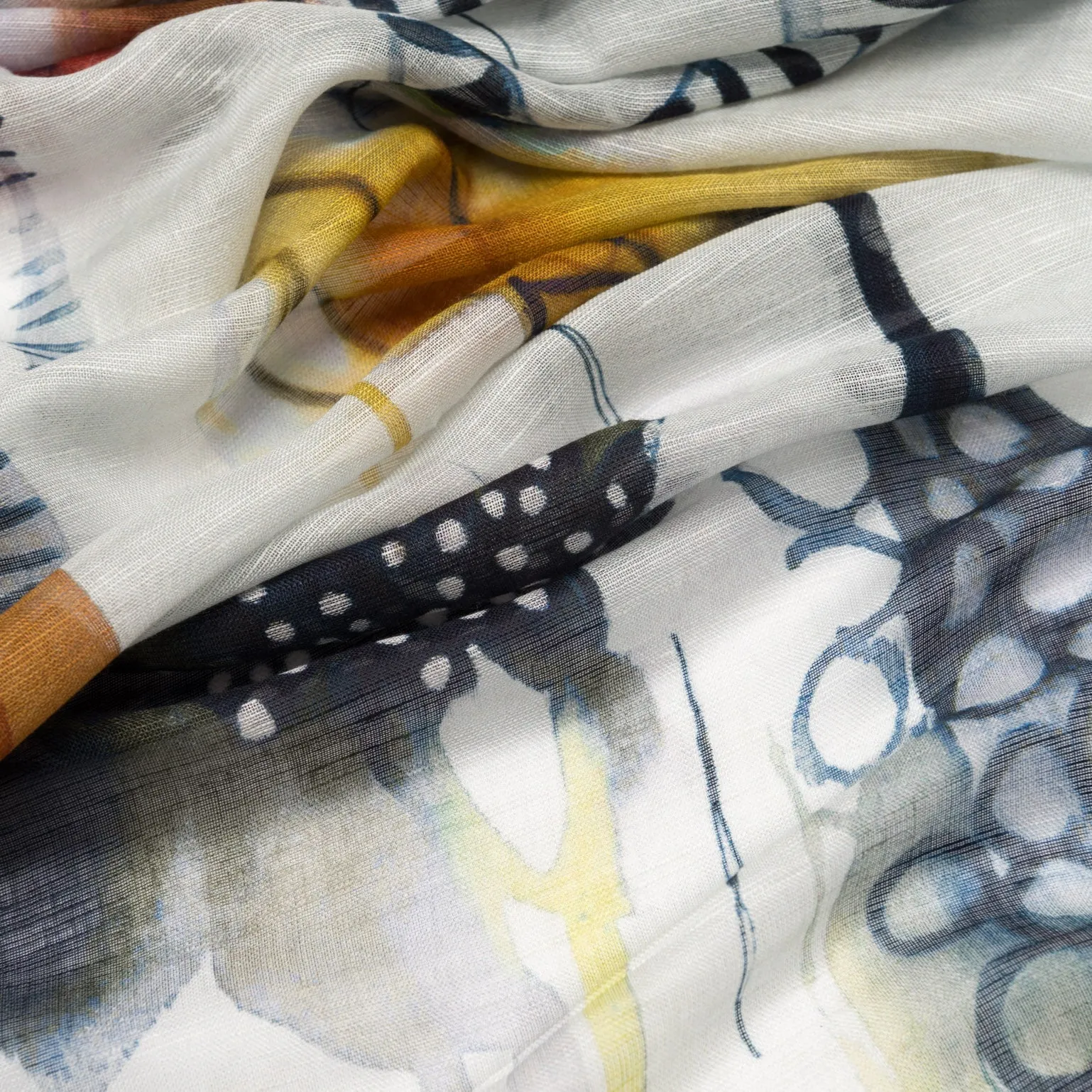 Lido - Linen Blend Scarf Shawl - Ochre sold by Elizabetta product image thumbnail 3