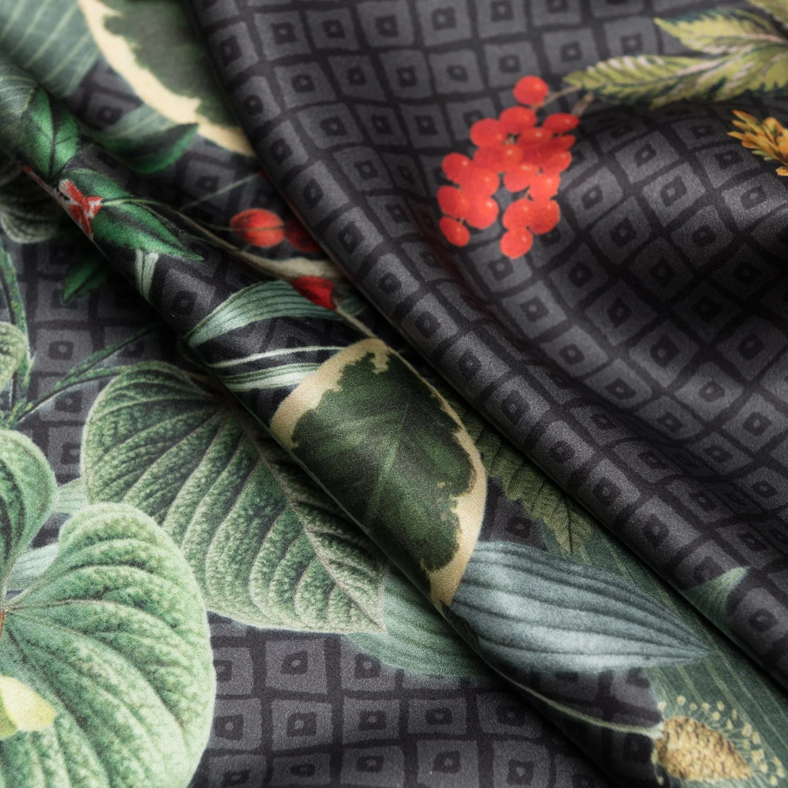 Sara - Long Satin Silk Scarf - Black (Samples) sold by Elizabetta product image thumbnail 4