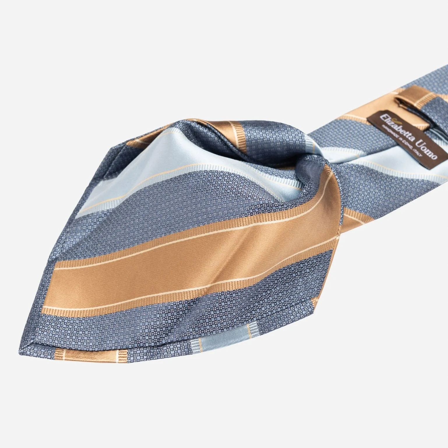 Ferrari - Silk Jacquard Tie - Blue and Copper sold by Elizabetta product image thumbnail 4