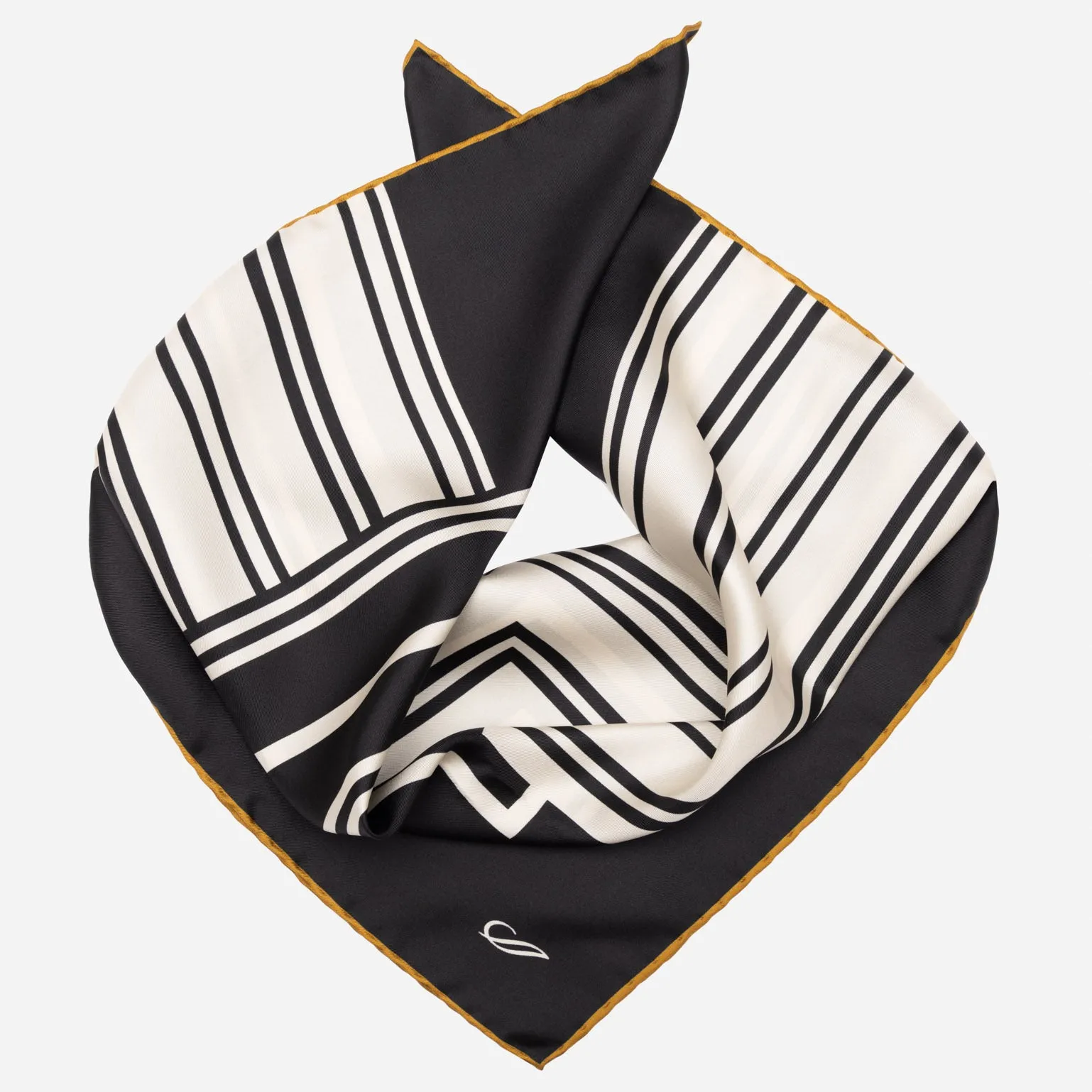 Lazio - Silk Neckerchief - Black sold by Elizabetta