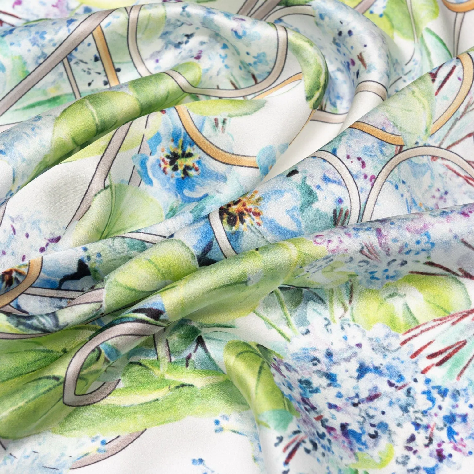 Lilac Garden - Silk Foulard - Blue sold by Elizabetta product image thumbnail 4