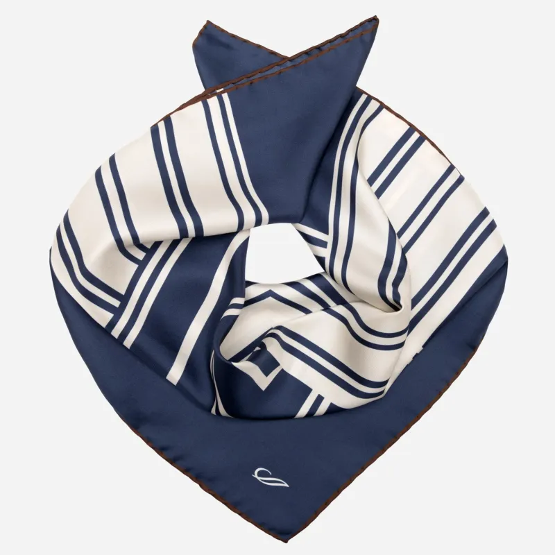 Lazio - Silk Neckerchief - Navy sold by Elizabetta