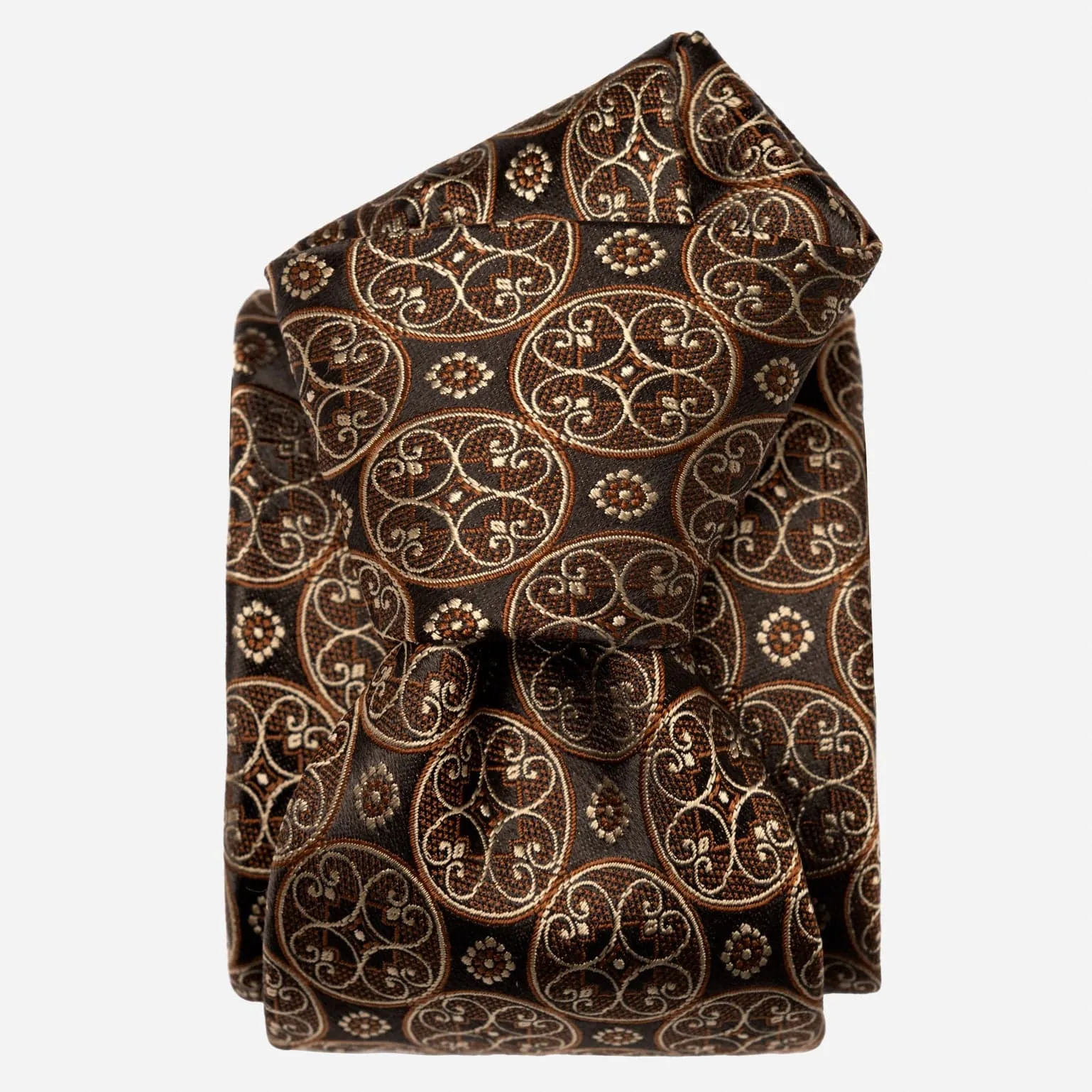 Palladio - Silk Jacquard Tie - Oak sold by Elizabetta