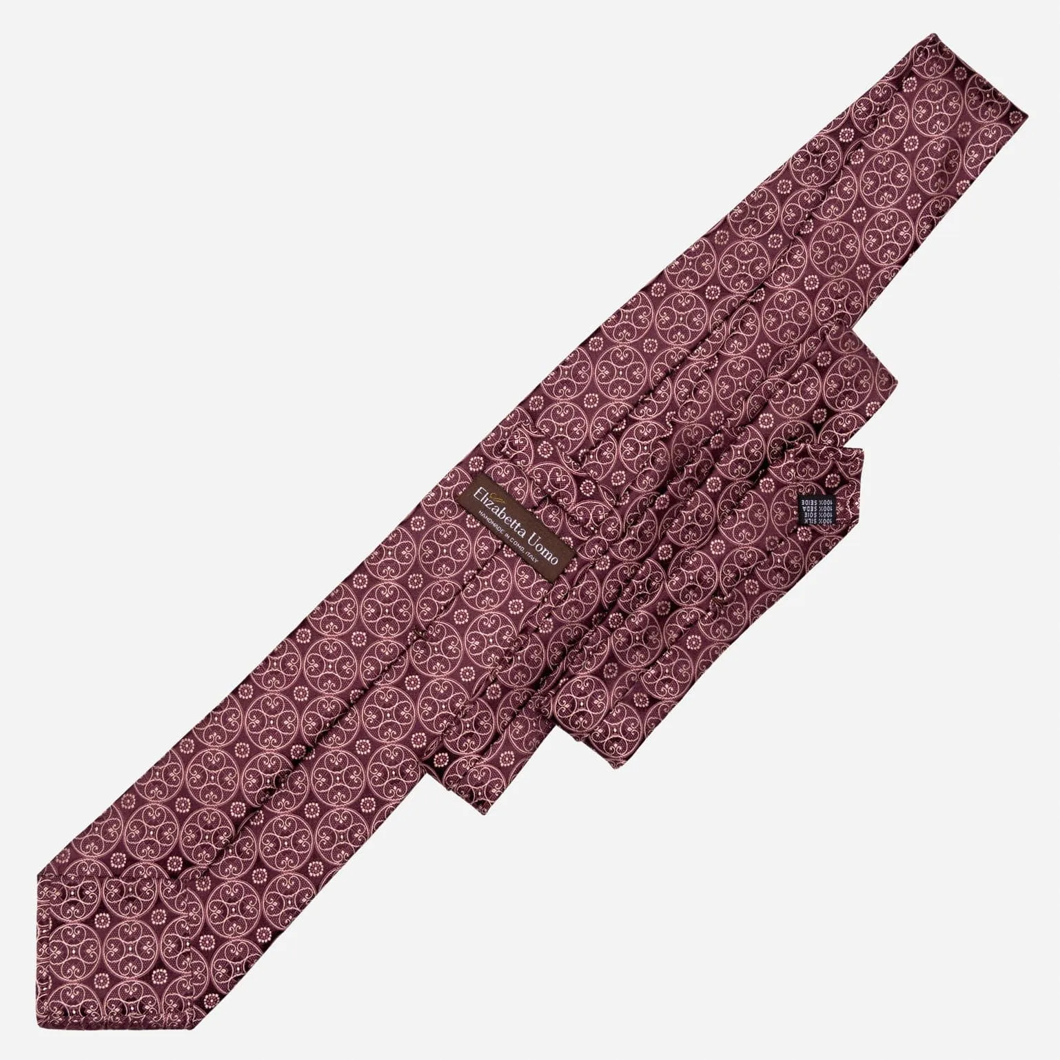 Palladio - Silk Jacquard Tie - Merlot sold by Elizabetta product image thumbnail 3