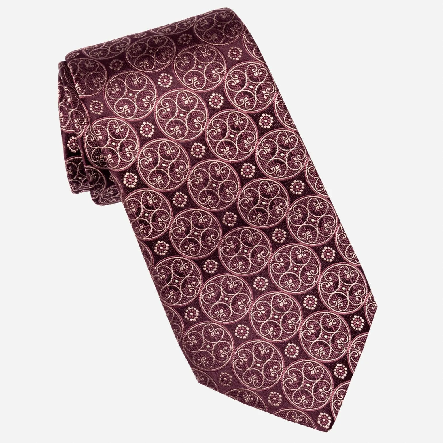 Palladio - Silk Jacquard Tie - Merlot sold by Elizabetta product image thumbnail 2