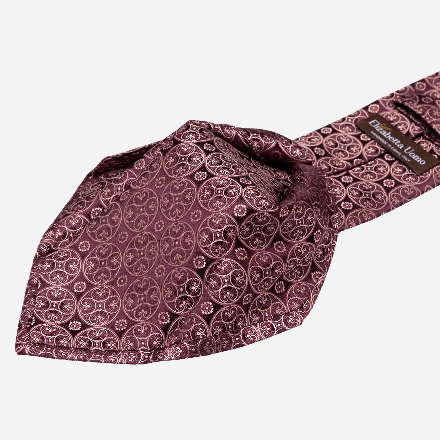 Palladio - Silk Jacquard Tie - Merlot sold by Elizabetta product image thumbnail 4