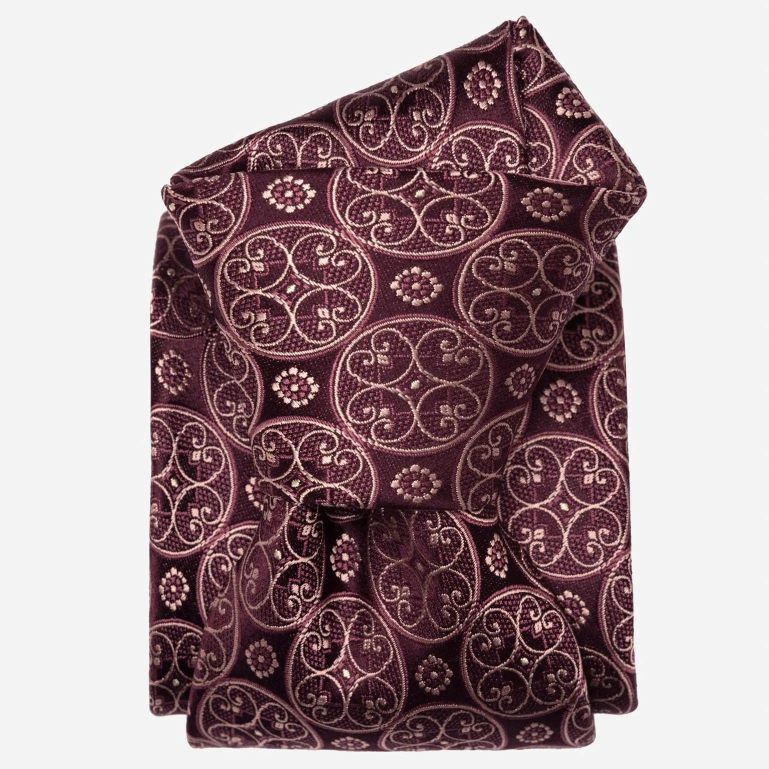 Palladio - Silk Jacquard Tie - Merlot sold by Elizabetta
