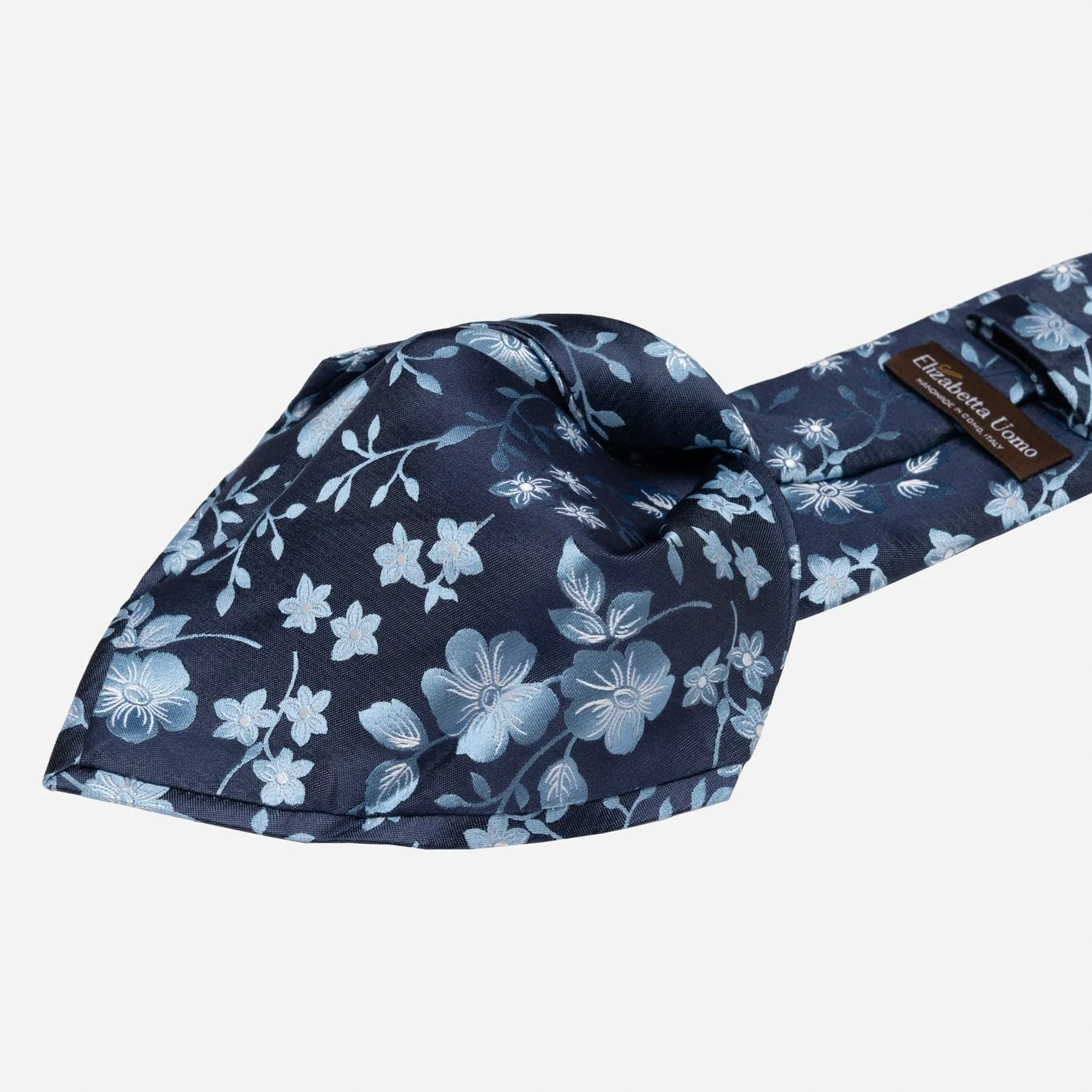 Silvio - Silk Jacquard Tie - Navy sold by Elizabetta product image thumbnail 4