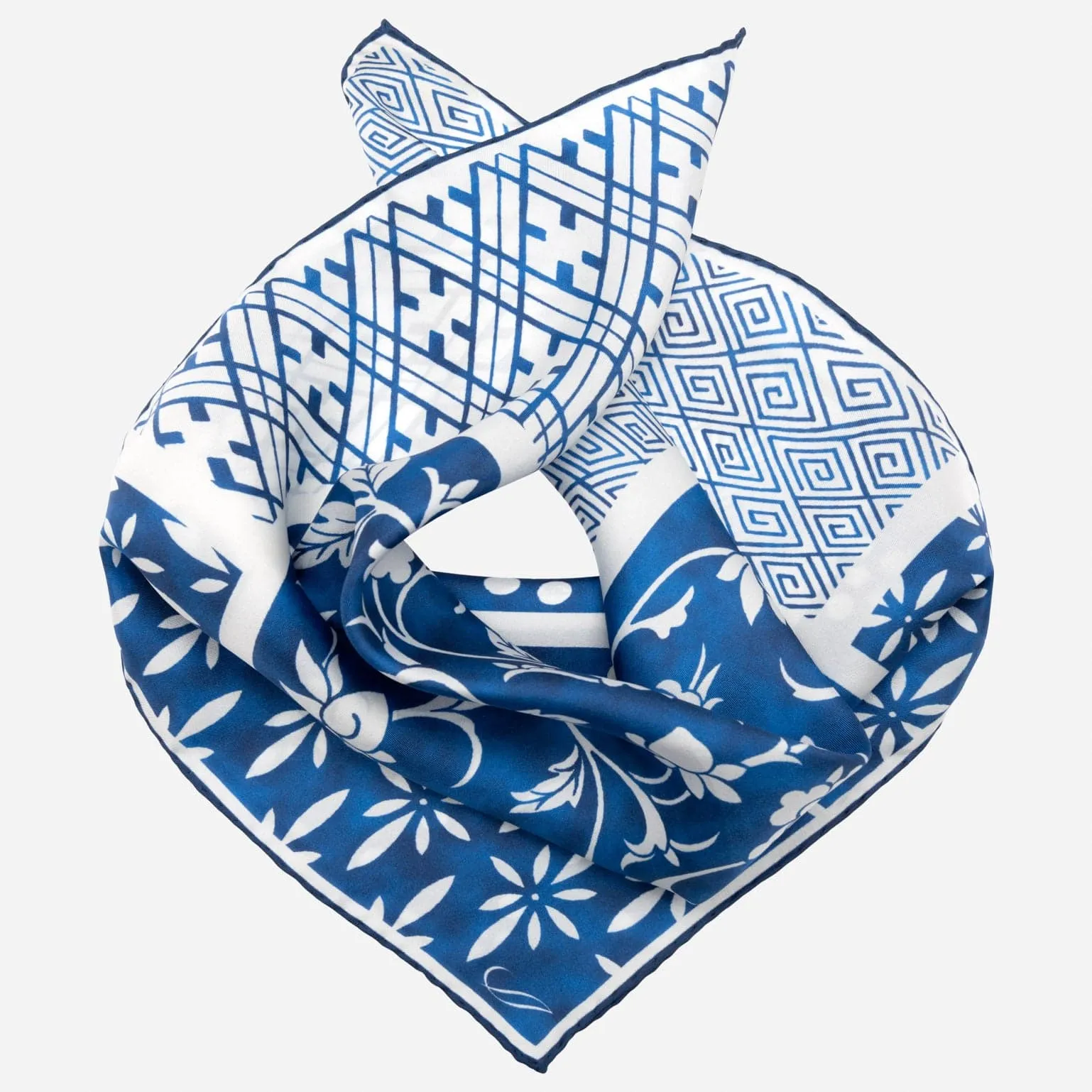 Nadia - Silk Bandana - Blue sold by Elizabetta