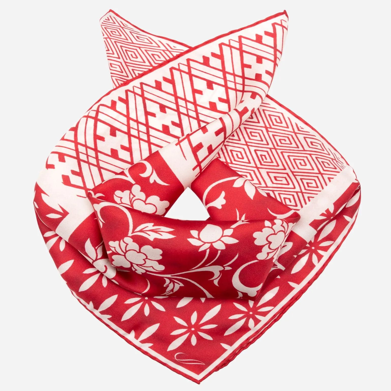 Nadia - Silk Bandana - Red sold by Elizabetta