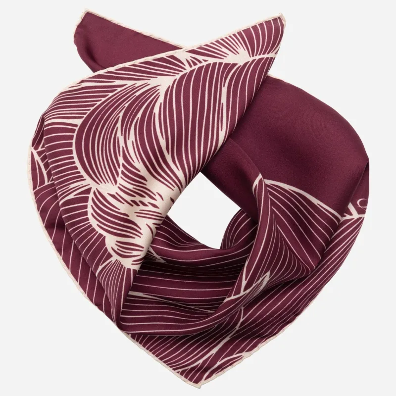 Fior di Loto - Silk Bandana - Burgundy sold by Elizabetta